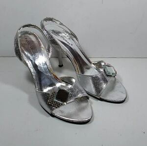 Ladies silver high heels